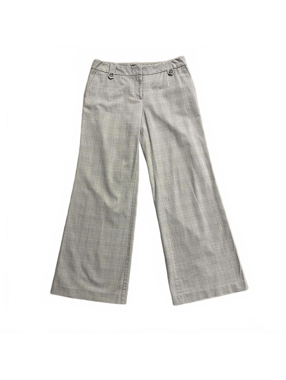 VTG Y2K Jacob Women's Wide Leg Plaid Pants Size 5/6 Made in Canada Officecore